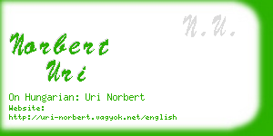 norbert uri business card